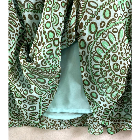 JH Collectible Women Midi Skirt Sz 14 Teal Fairy Feminine Romantic Artsy Chiffon - Picture 3 of 12